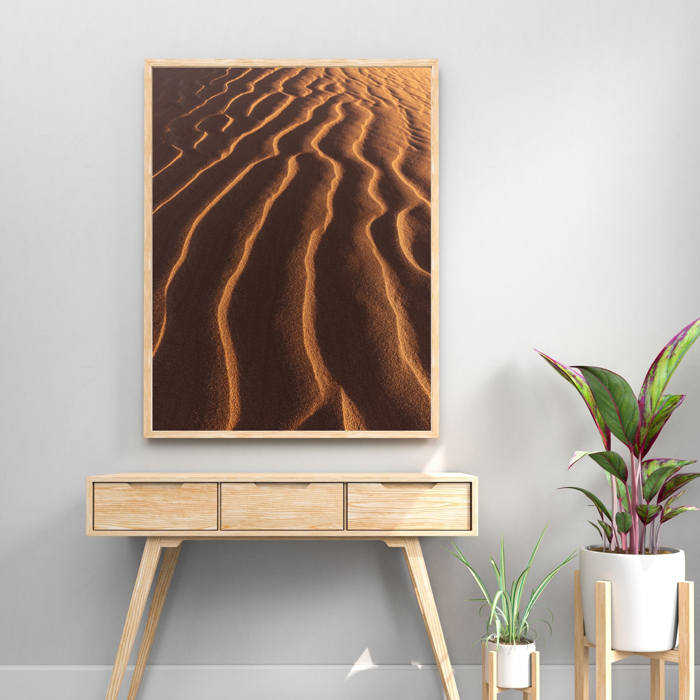 Light Grey 3D Interior Wall Frame Mockup Instagram Post